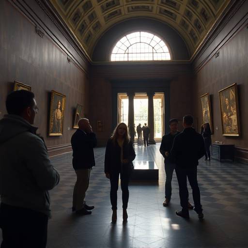 Fotograma del video documental para el Museo Reina Sofía, mostrando obras de arte y entrevistas con curadores.
